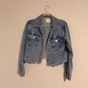 Classic Blue Cropped everyday Denim Jacket